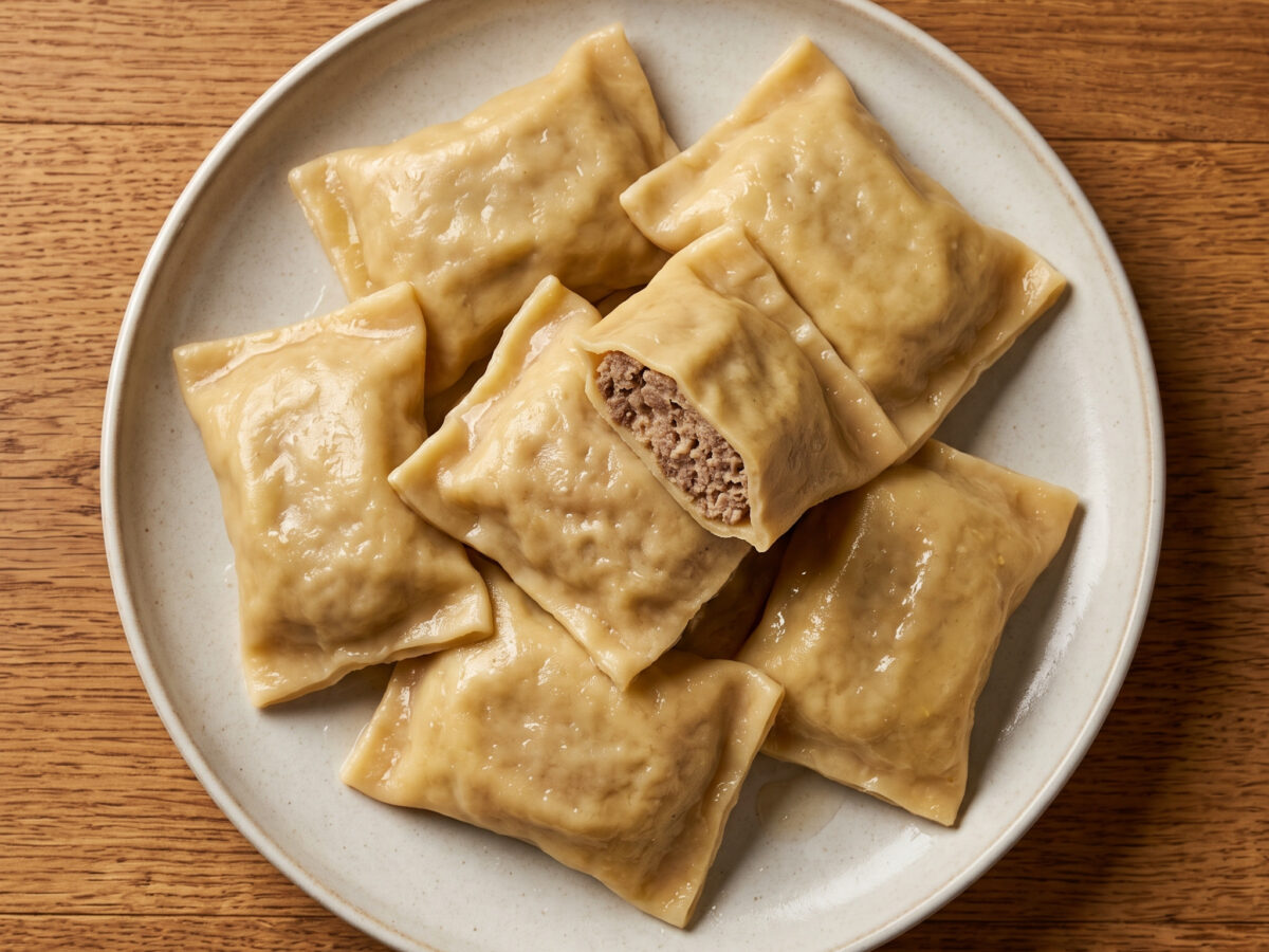 Labskaus-Maultaschen mit Rindfleisch