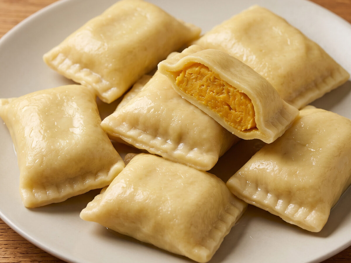 Maultaschen mit Kürbisfüllung