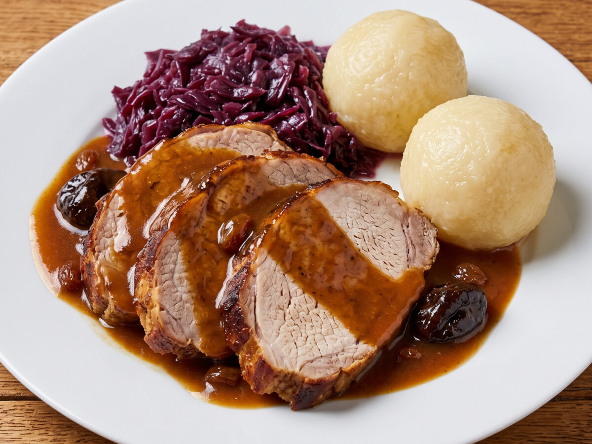 Mecklenburger Schweinebraten mit Biersauce