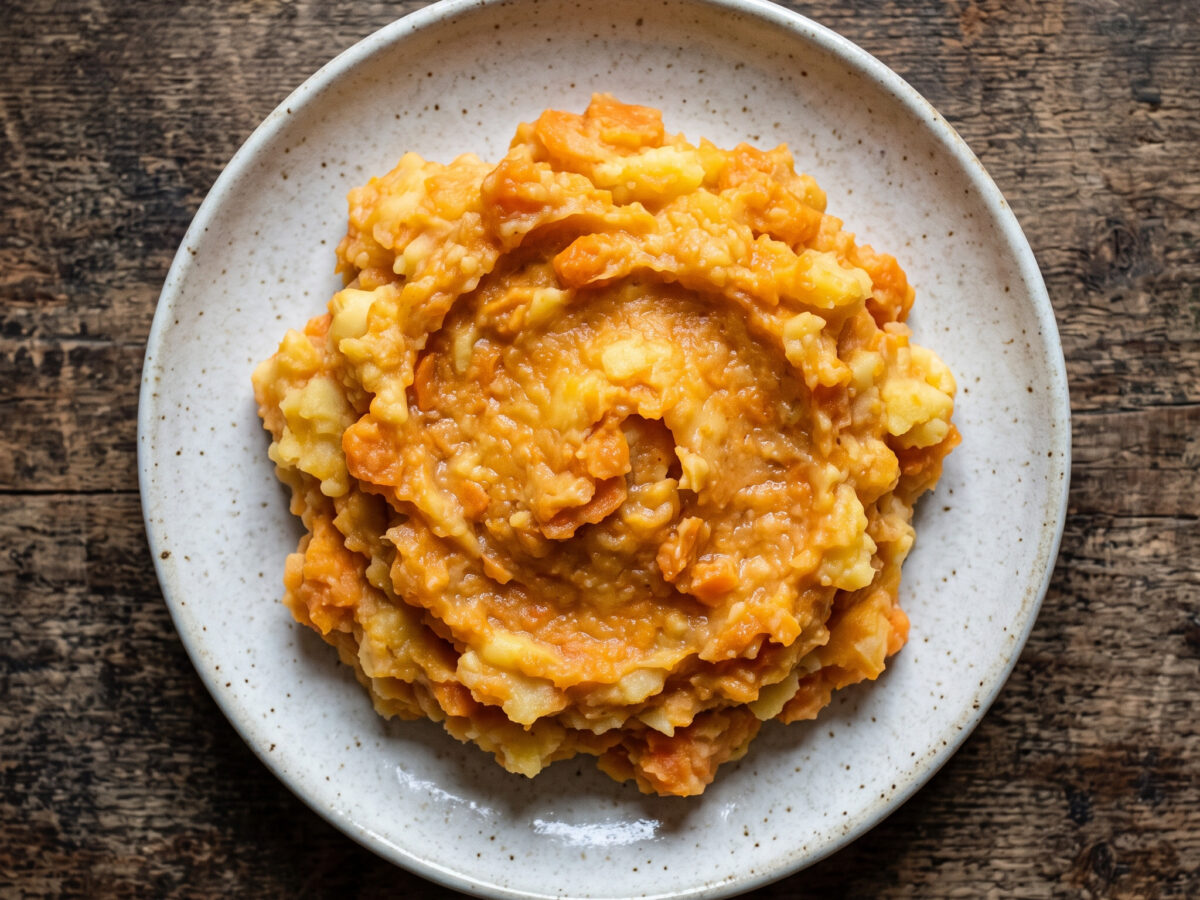 Möhren untereinander mit Kartoffeln