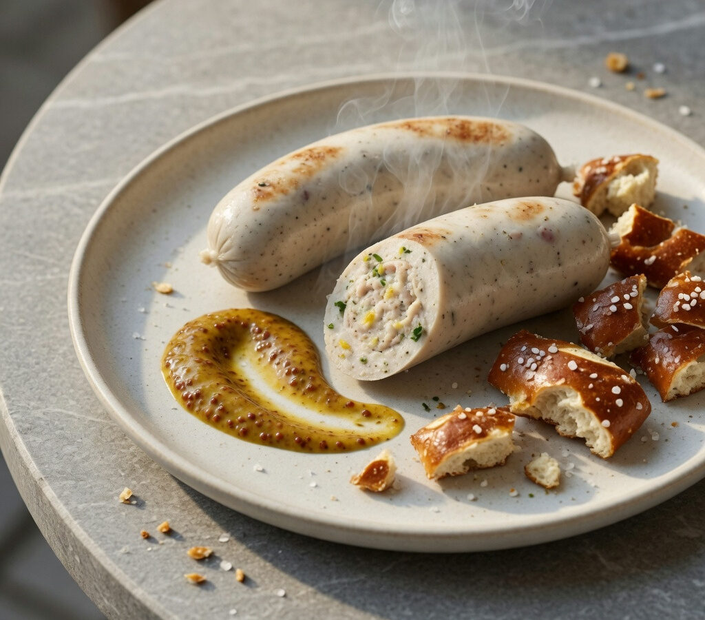Münchner Weißwurst aus Bayern.