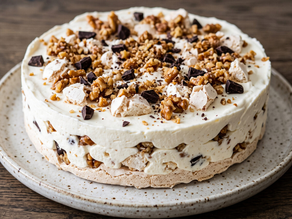 Niederrheinische Grillagetorte mit Walnusskrokant