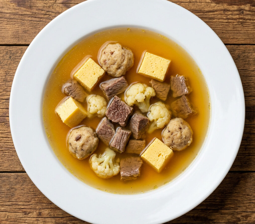 Niederrheinische Rindfleischsuppe mit Eierstich
