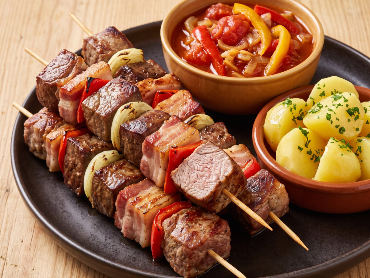Ostdeutsches Schaschlik vom Grill