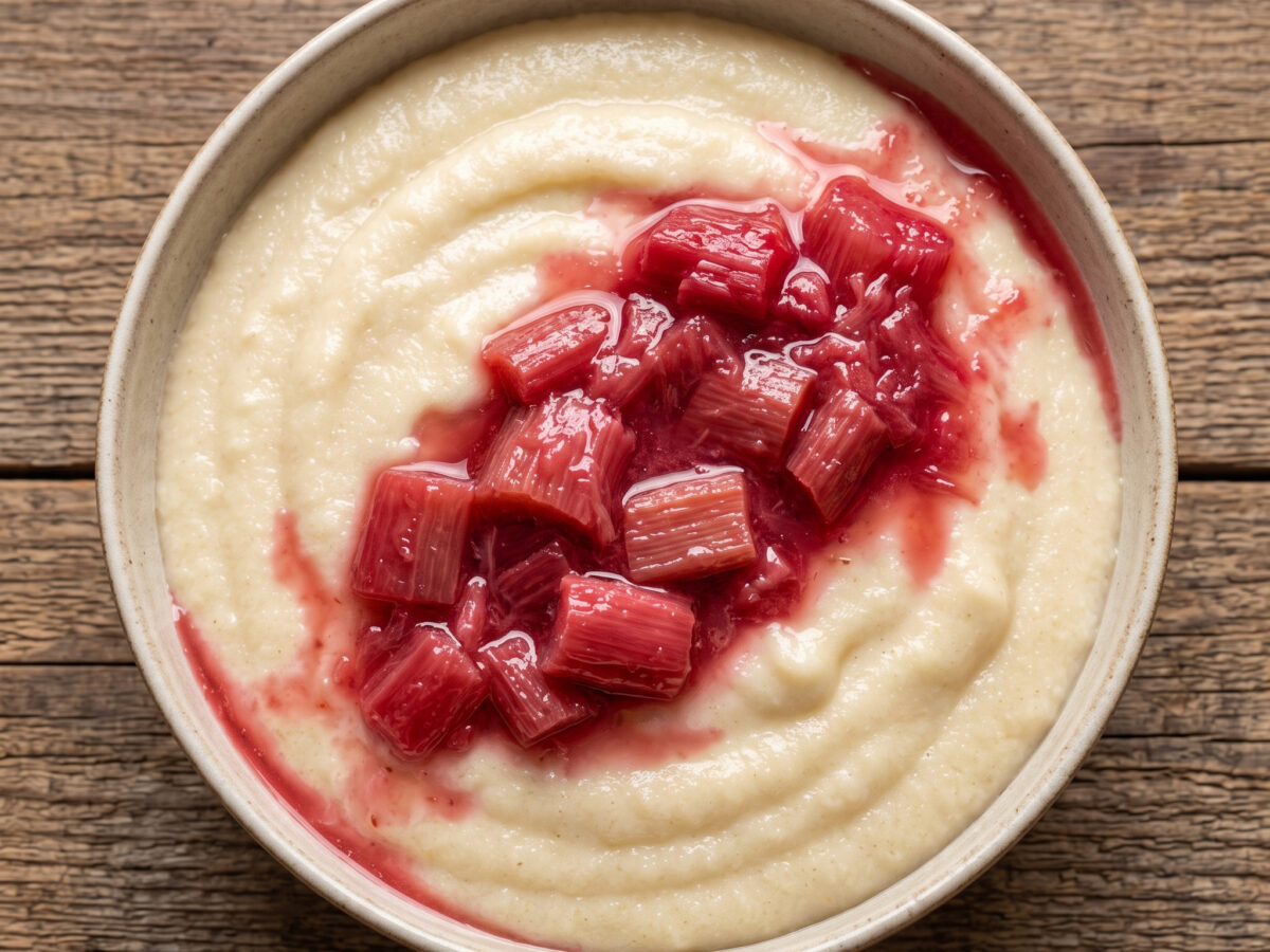 Pfälzer Grießbrei mit Rhabarberkompott