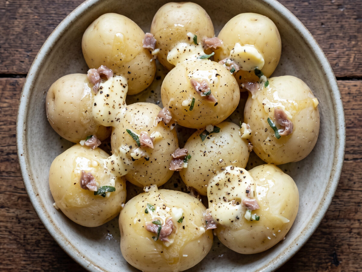 Würzige Kartoffeln mit cremiger Butter
