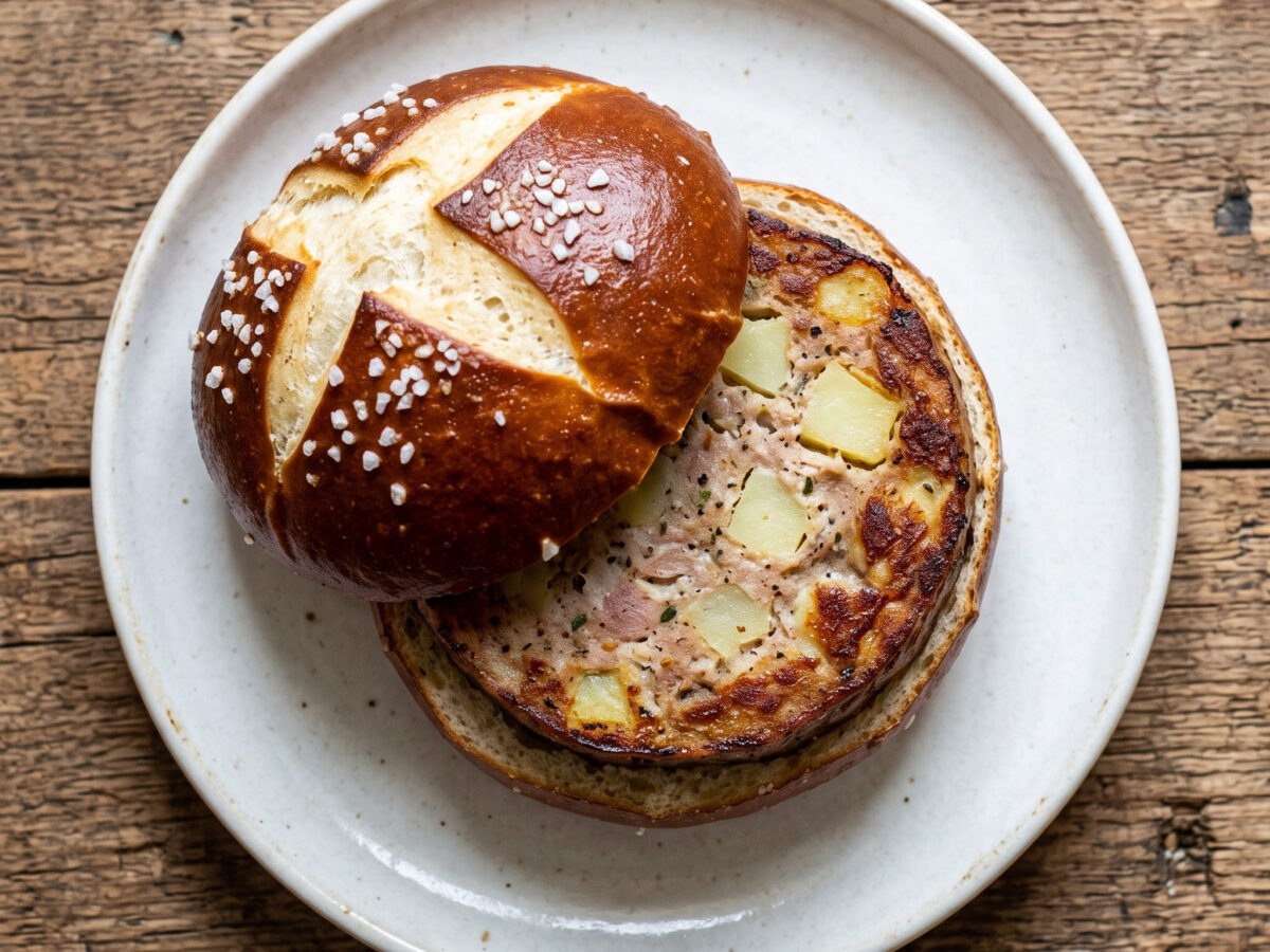 Pfälzer Saumagen-Laugenbrötchen