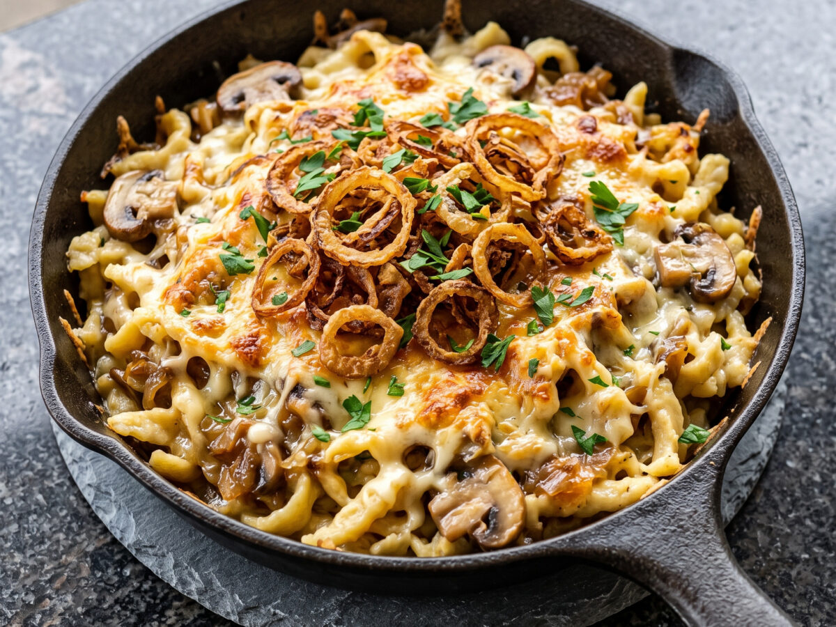 Pilz-Käsespätzle nach NRW-Rezept