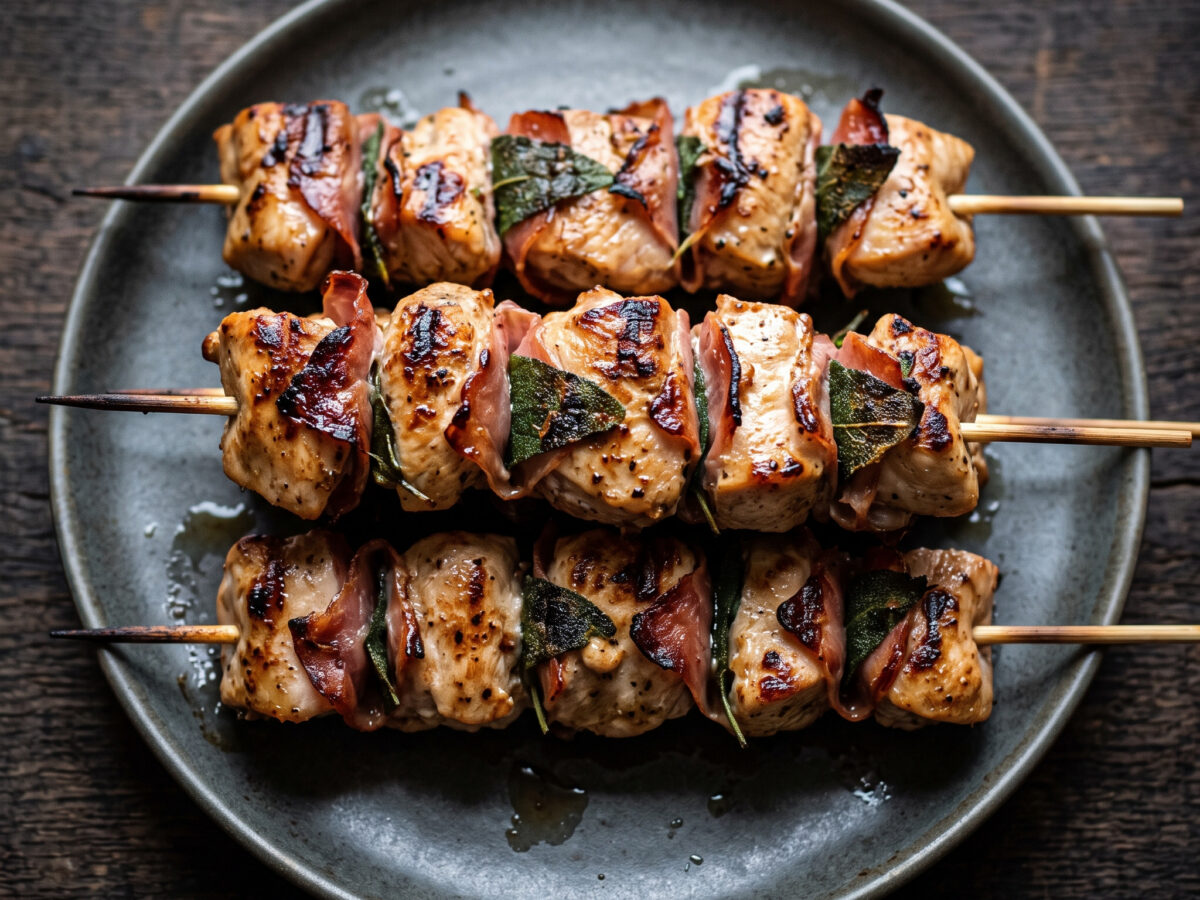 Puten-Grillspieß Saltimbocca