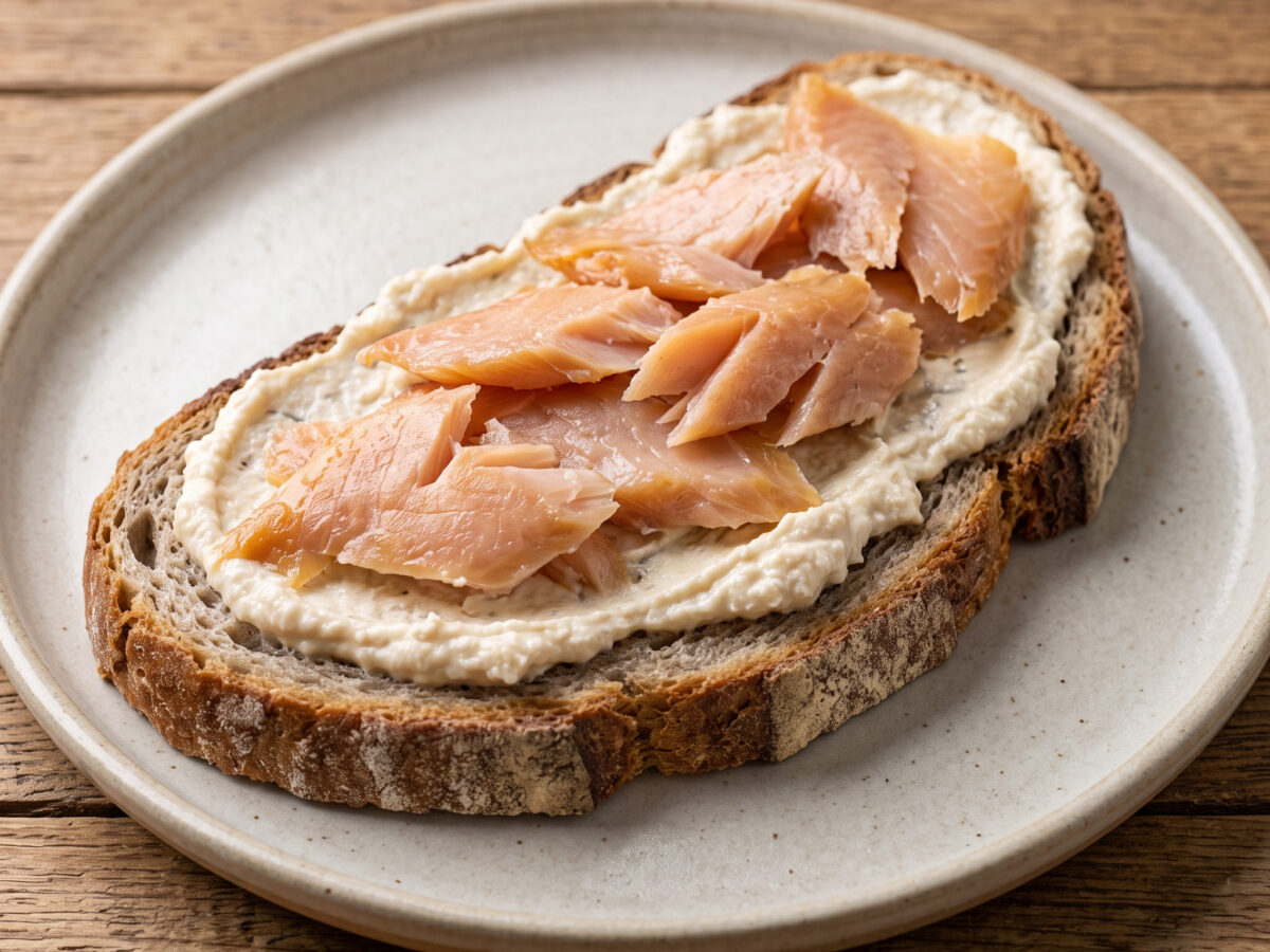 Räucherforellenbrot mit Meerrettichcreme