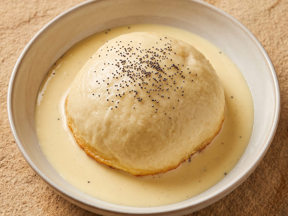 Rheinische Knuddel mit Vanillesoße