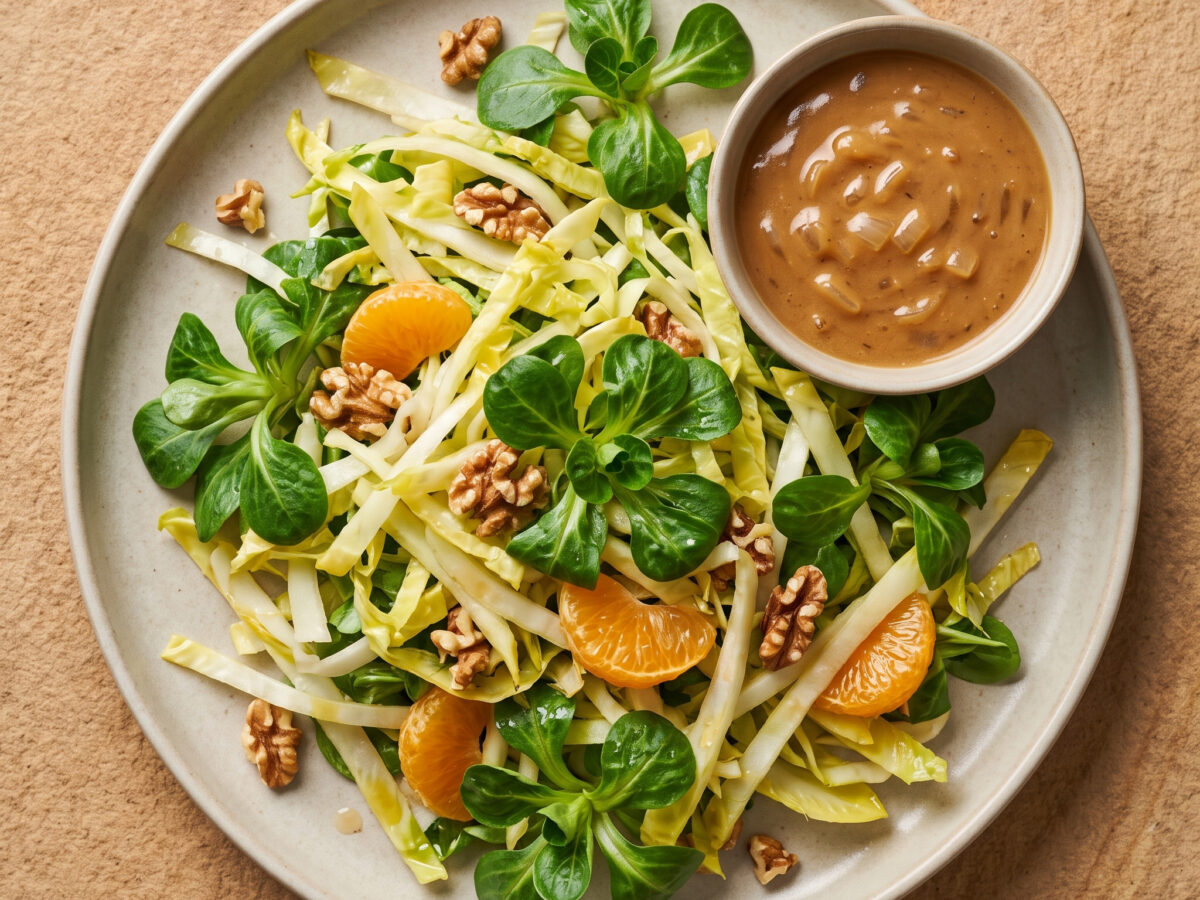 Rheinische Blätter mit Rübenkraut-Dressing