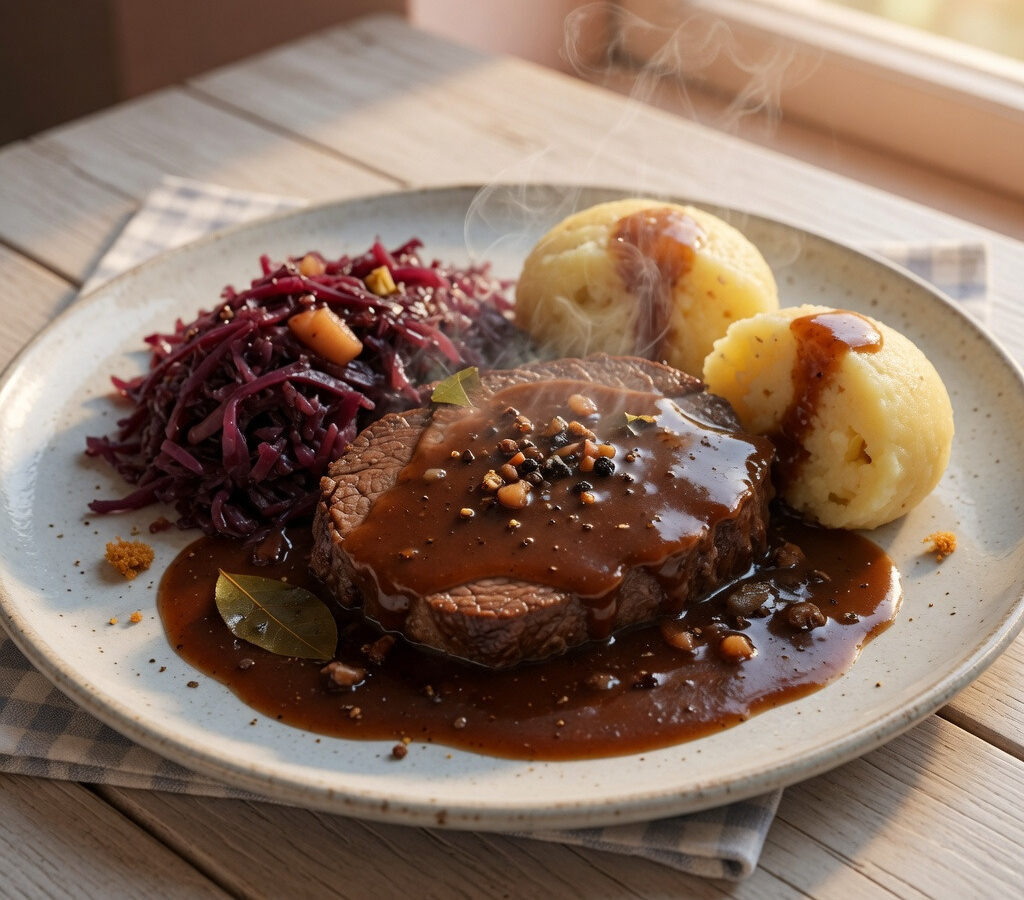 Rheinischer Sauerbraten aus dem Rheinland.