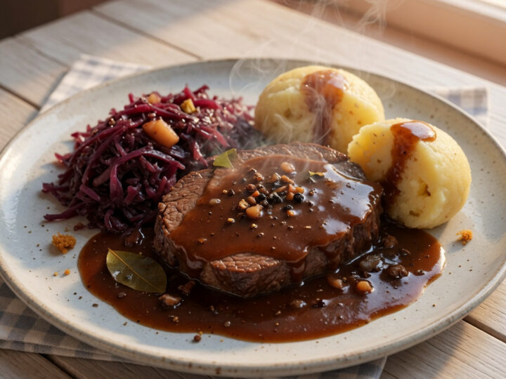 Rheinischer Sauerbraten aus dem Rheinland.