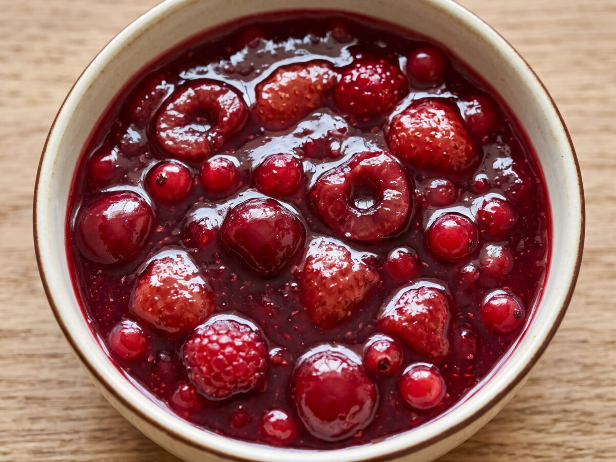 Rote Früchte im Vorratsglas