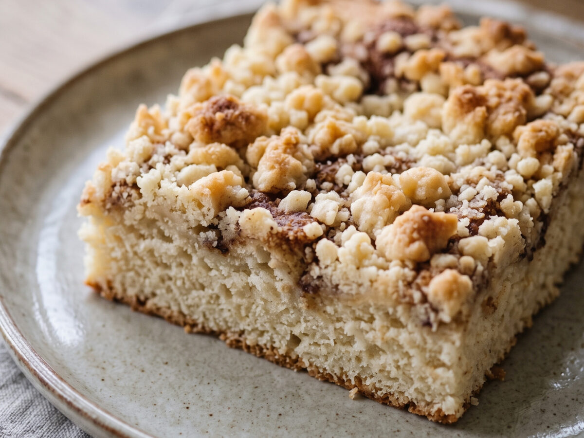 Saarländischer Blechkuchen | Saarländischer Krimmelkuche | Lockerer Hefeboden mit buttrigen Streuseln und feiner Zimtnote