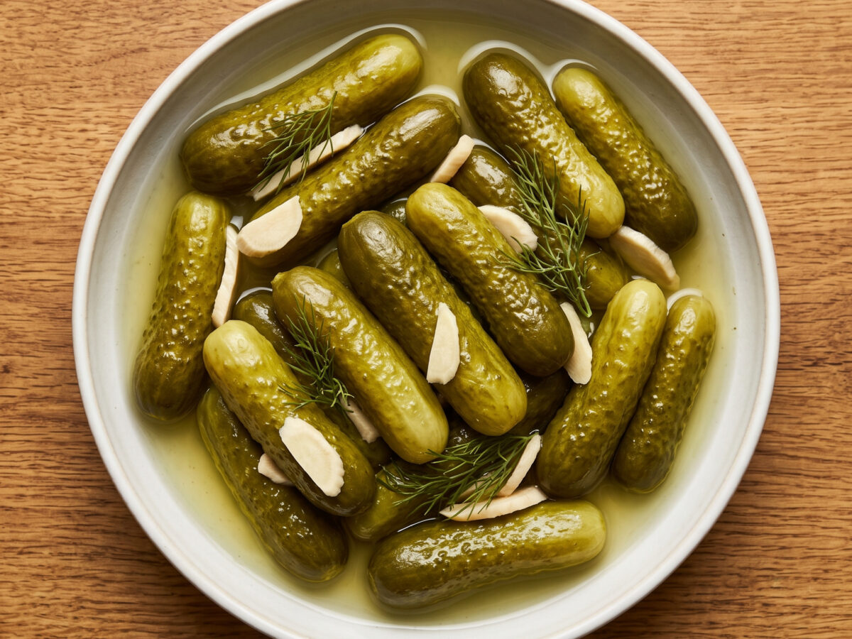 Sächsische Brühgurken mit Meerrettich und Dill