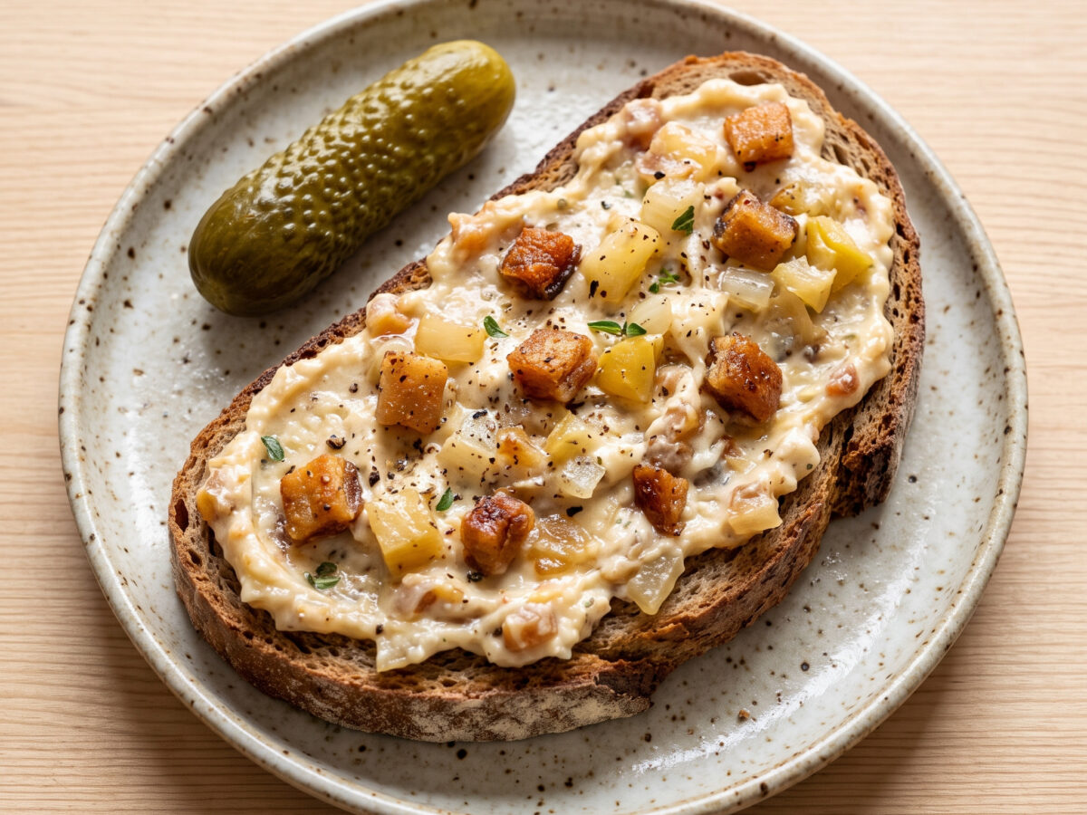 Sächsische Fettbemme mit Apfel-Zwiebel-Griebenschmalz