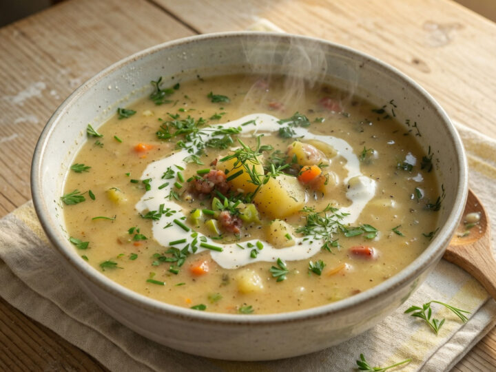 Sächsische Kartoffelsuppe aus Sachsen.