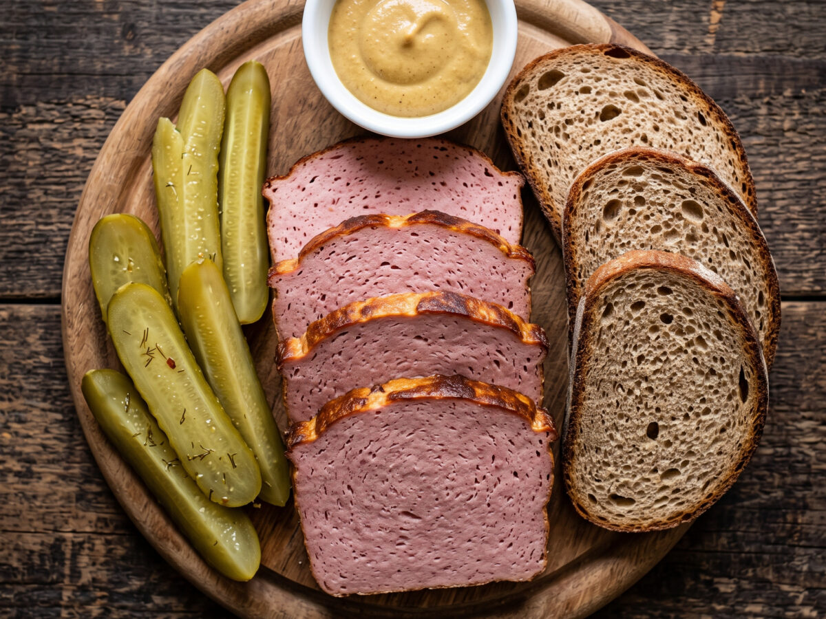 Sächsische Leberkäse-Vesperplatte