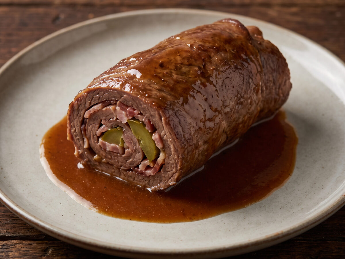 Sächsische Rinderrouladen mit Apfelrotkohl