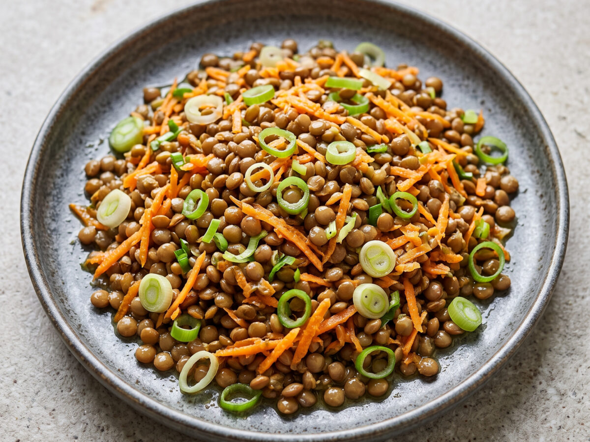 Sächsischer Linsensalat mit Leindotteröl