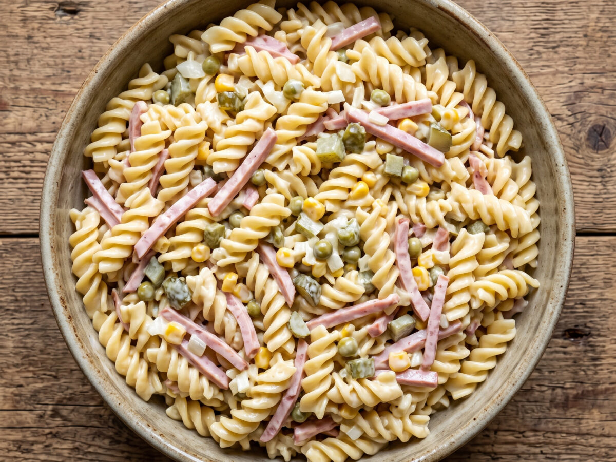 Herzhafter Salat fürs kalte Buffet
