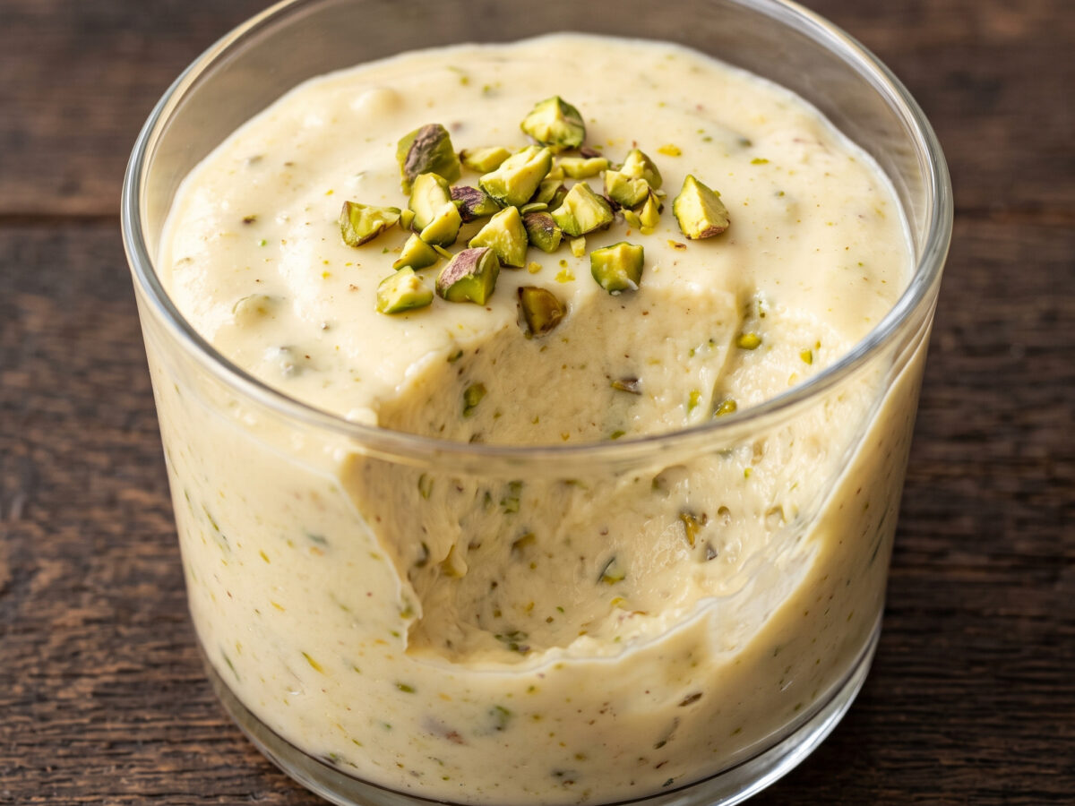 Sächsischer Pudding mit Pistazien und Amaretto