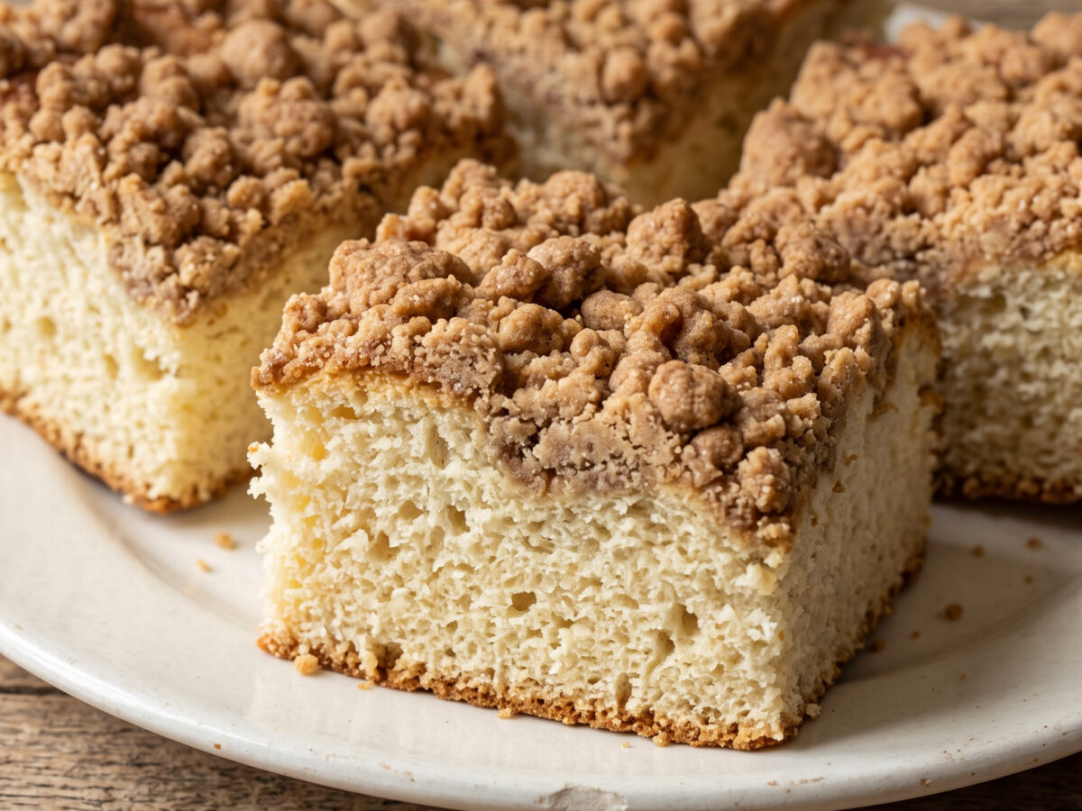 Hefeteig vom Blech | Sächsischer Streuselkuchen | Lockerer Hefeboden, buttrige Streusel und goldene Kruste