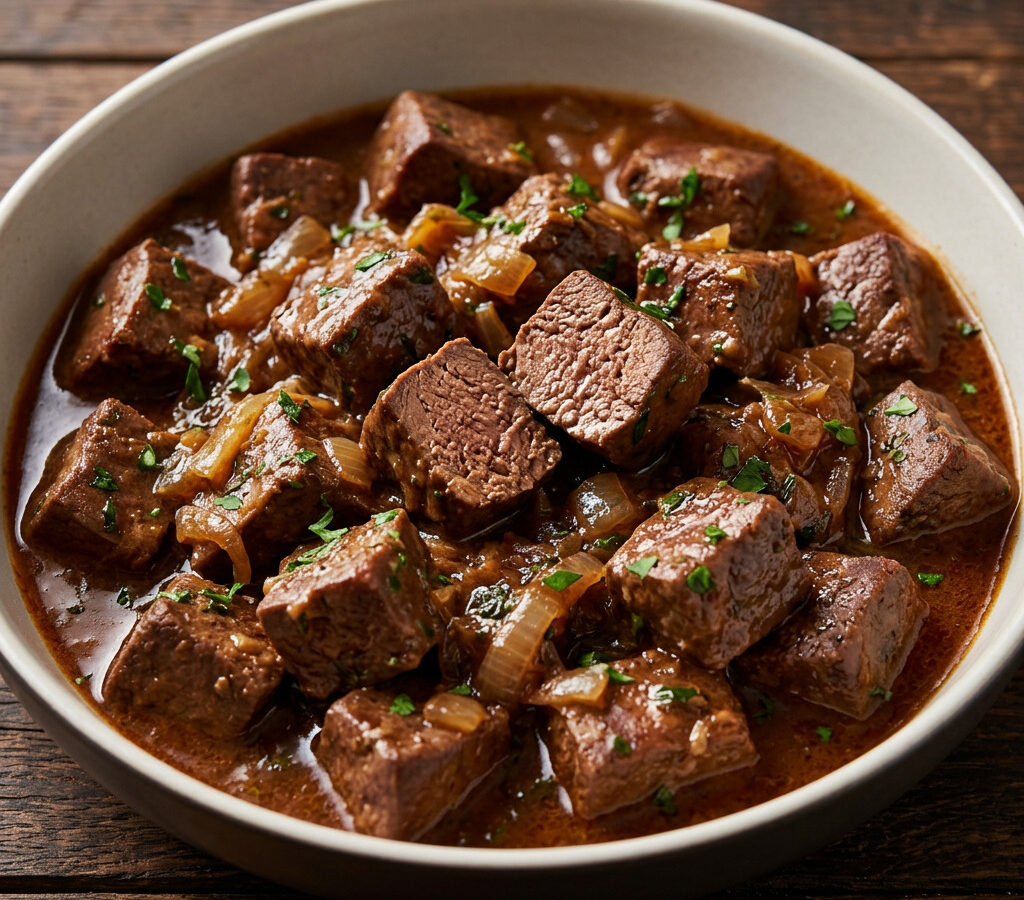 Sächsisches Rinderleber-Ragout mit Kräutern