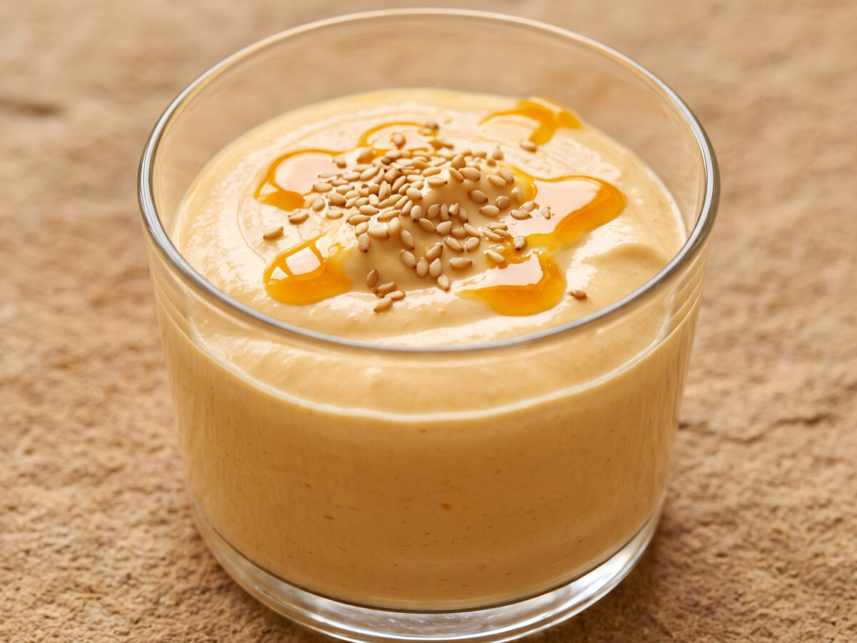 Sanddorn-Quarkcreme im Glas