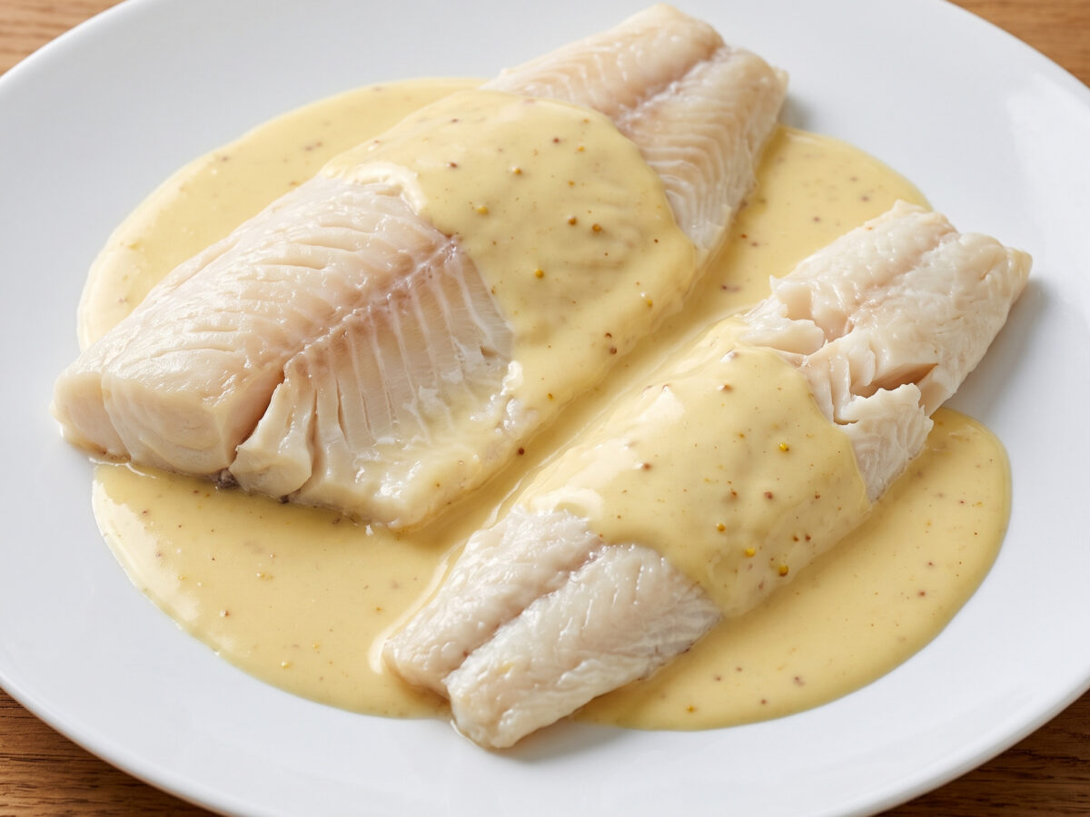 Schellfisch in Senfsauce