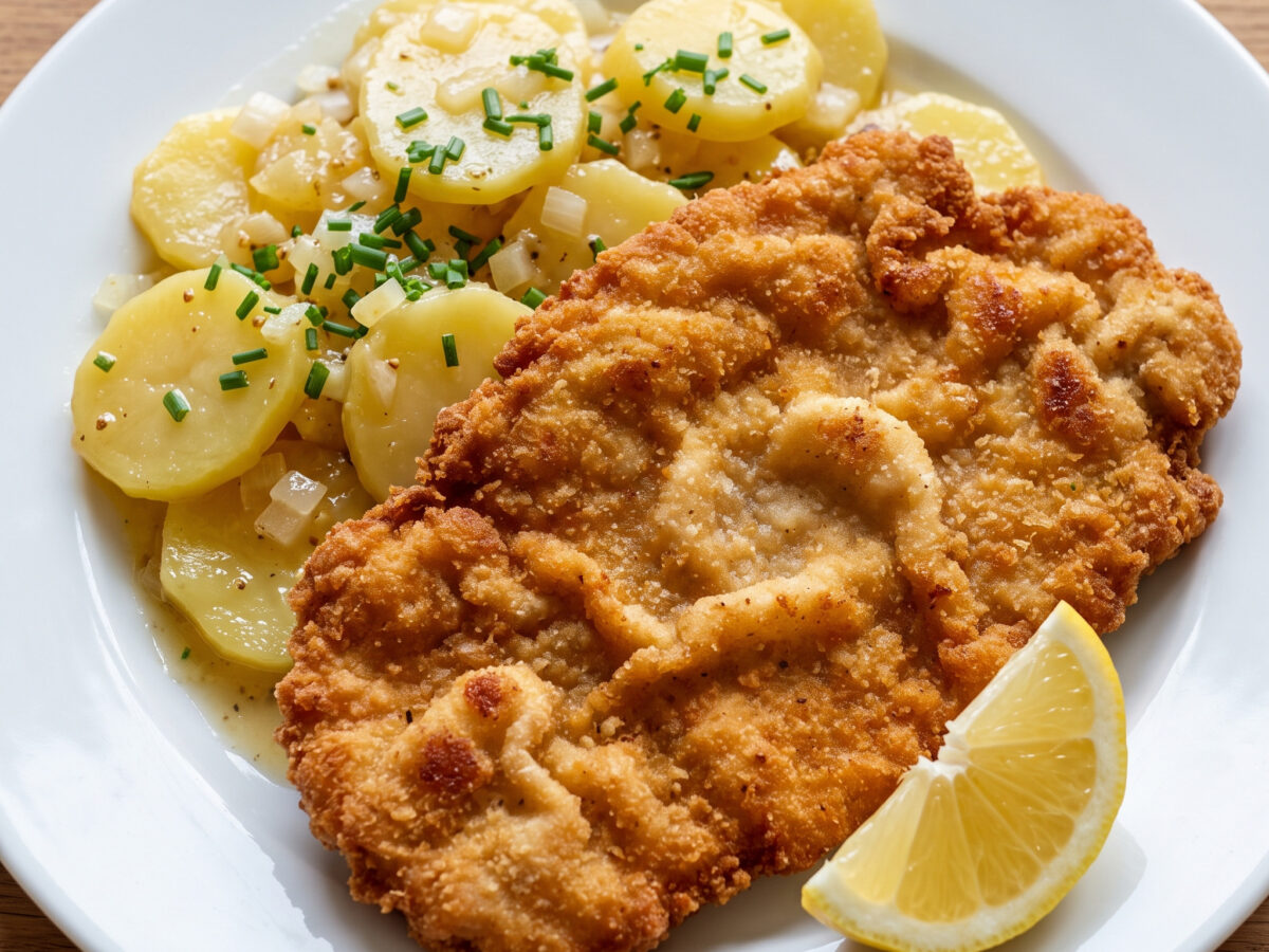Schnitzel Wiener Art mit Kartoffelsalat