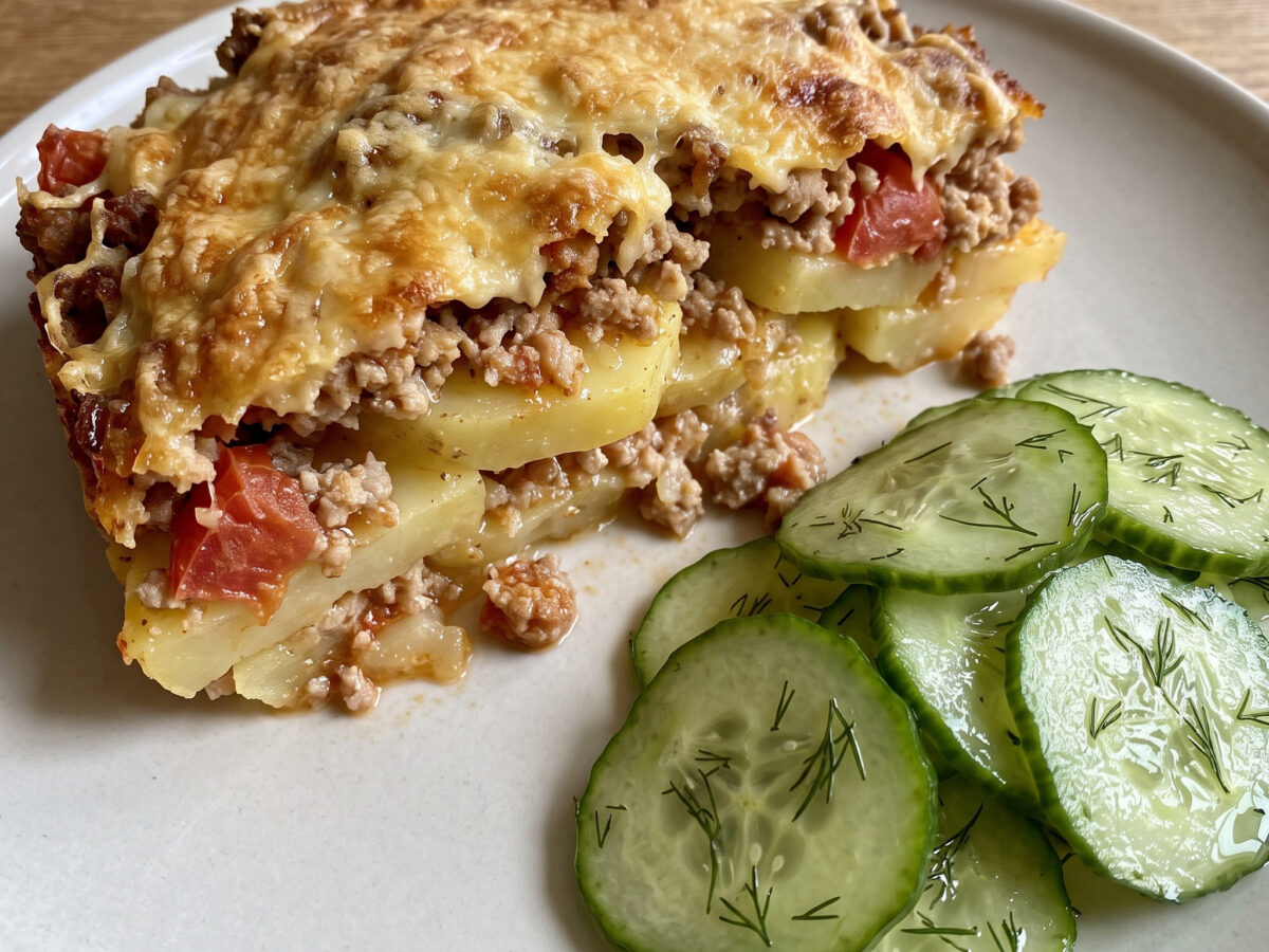 Schnudentunker mit Kartoffeln und Hackfleisch