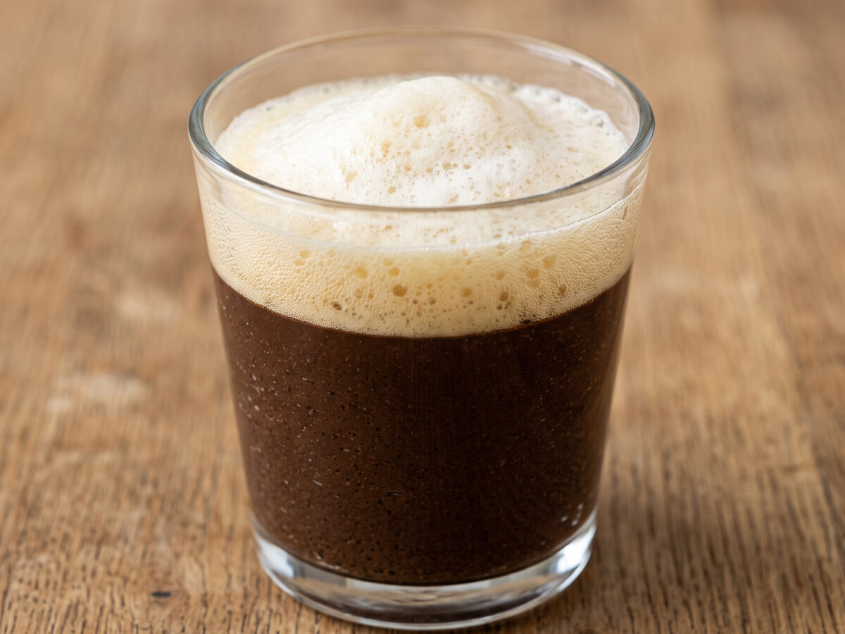 Schokoladenmousse mit Weißbierschaum