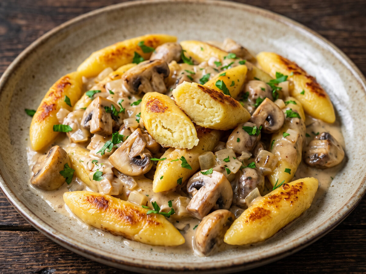 Schupfnudeln mit Rahmchampignons