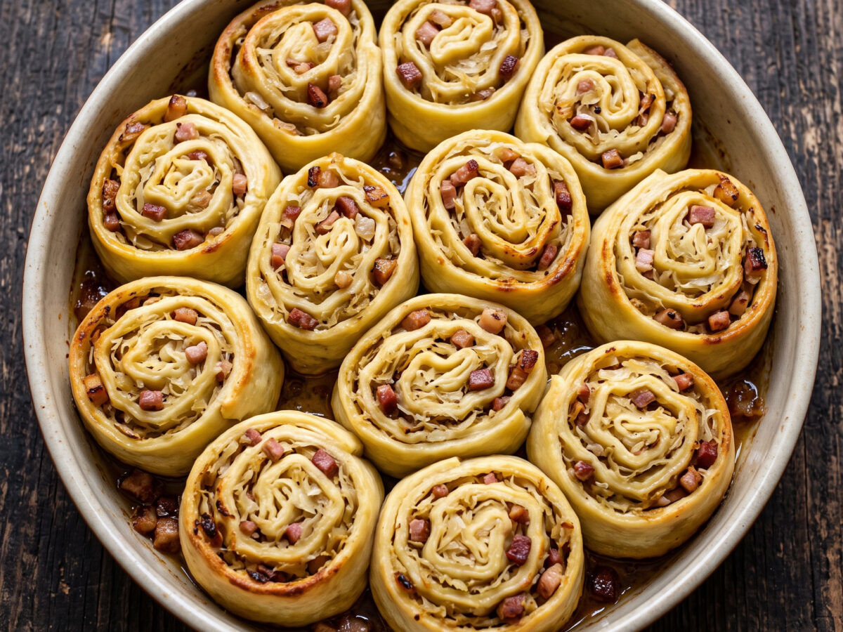 Schwäbische Krautkrapfen mit Speck