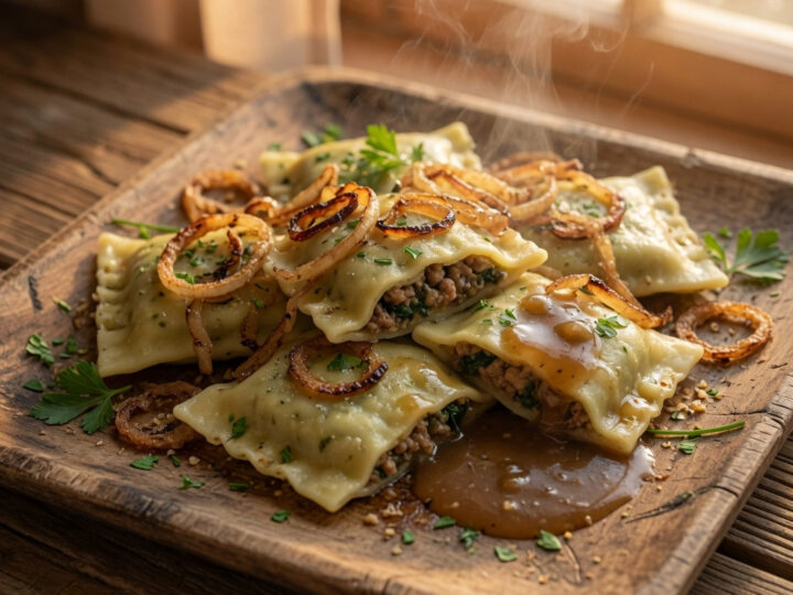 Schwäbische Maultaschen mit kräftiger Füllung