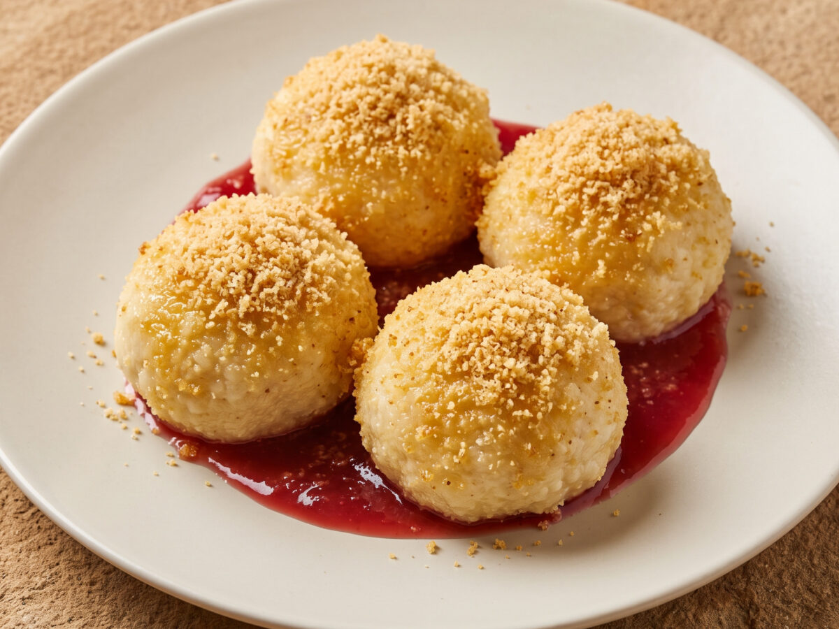 Schwäbische Quarkknödel mit Zimtbröseln