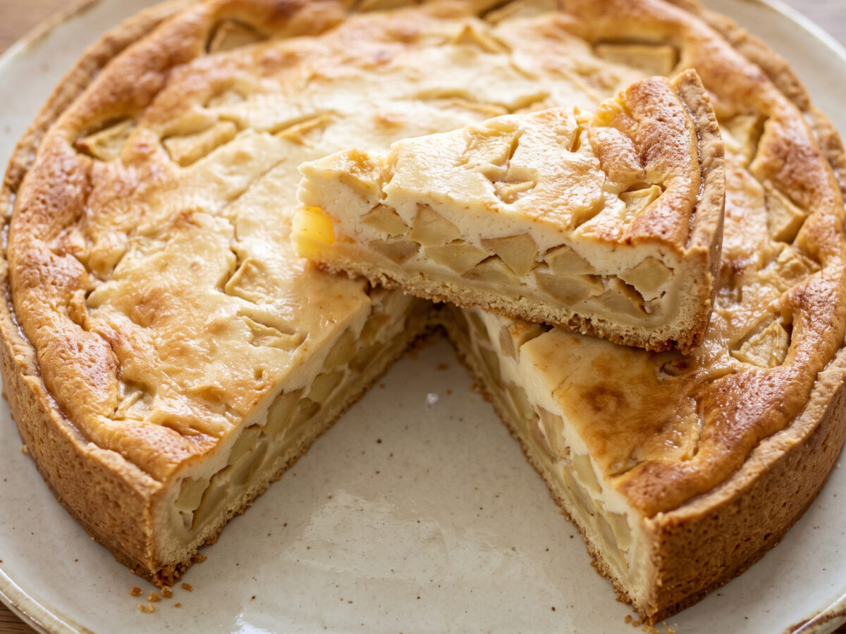 Schwäbischer Apfelkuchen mit Quarkguss