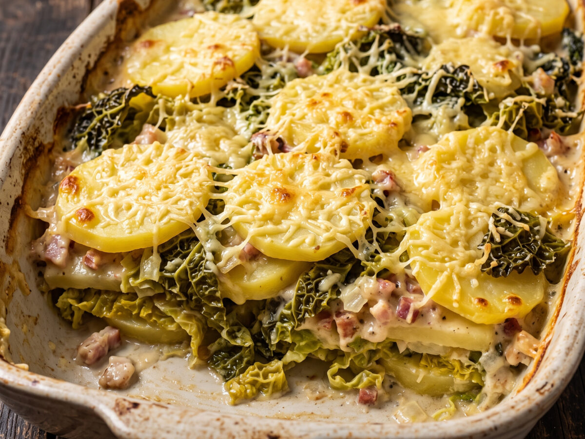 Schwäbischer Jägerkohl-Auflauf aus dem Ofen