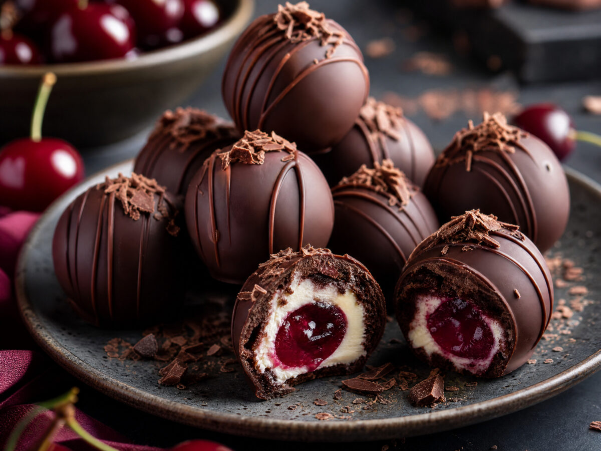 Schwarzwälder Kirschpralinen – die Torte zum Naschen