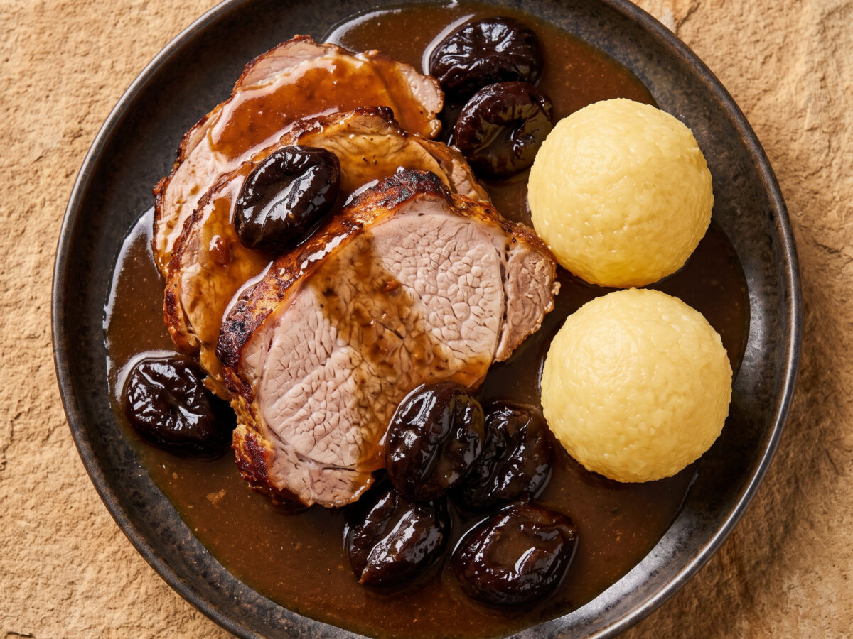 Schweineschmorbraten mit Backpflaumen