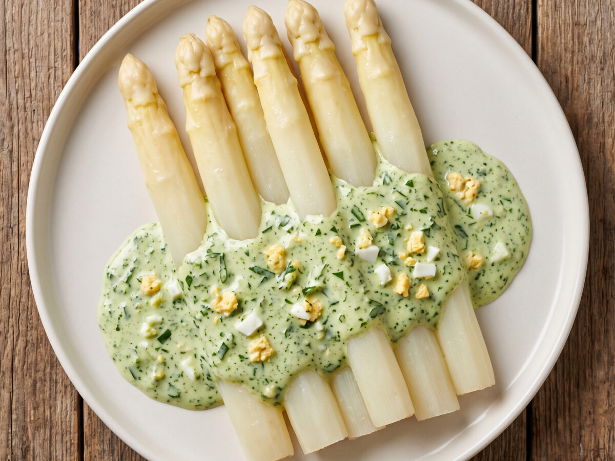 Spargel mit Frankfurter Grüner Soße