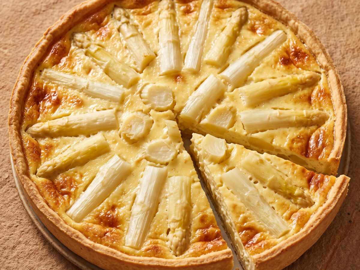 Spargelquiche mit weißem Pfälzer Spargel