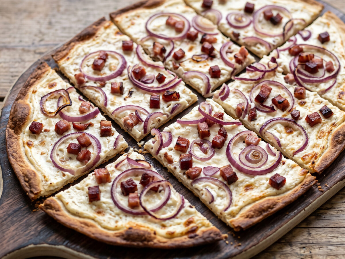 Speck-Zwiebel-Flammkuchen