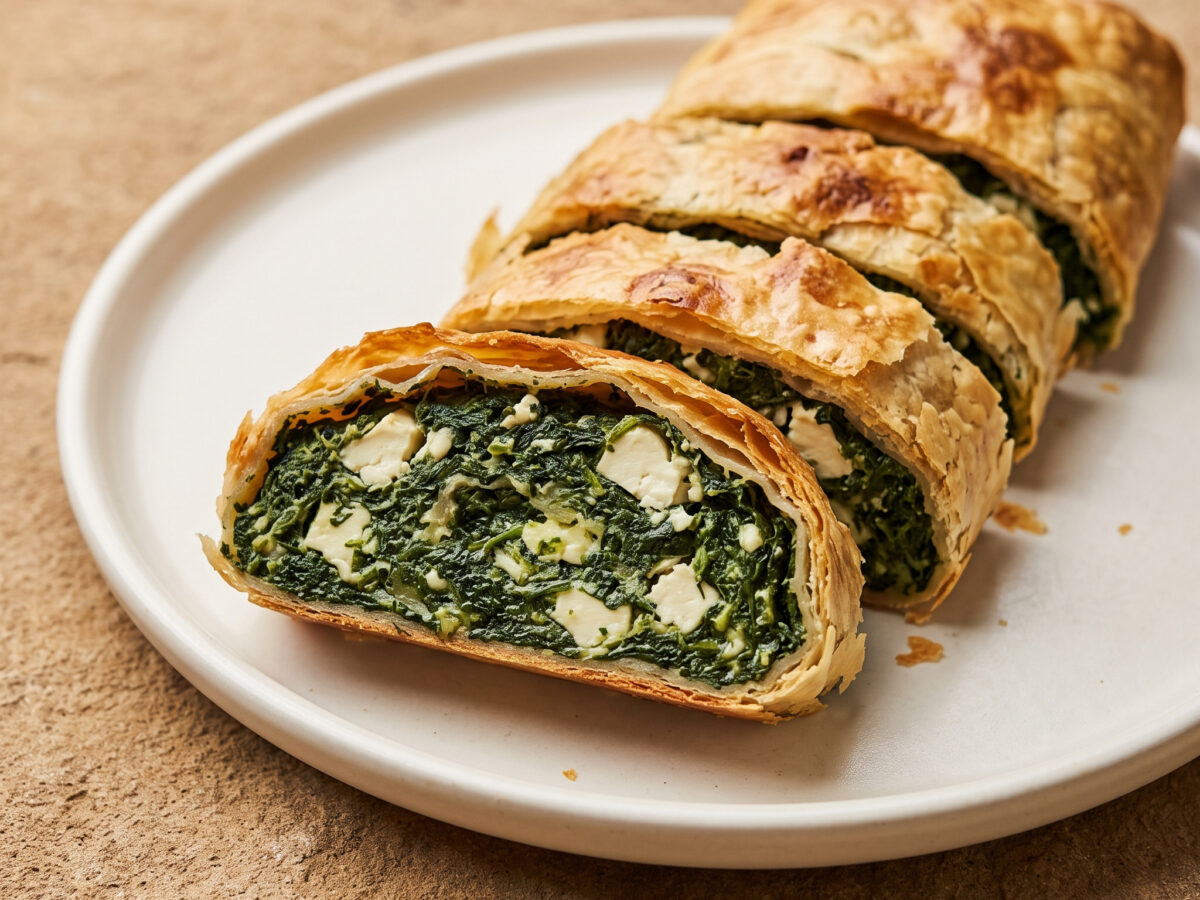 Spinatstrudel mit Altenburger Ziegenkäse