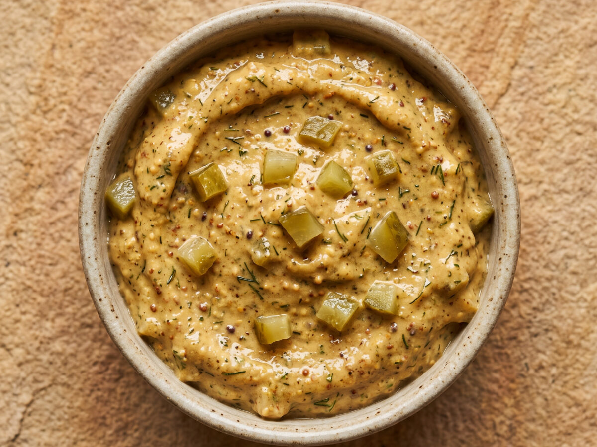 Körnige Würze mit Gurkenbiss