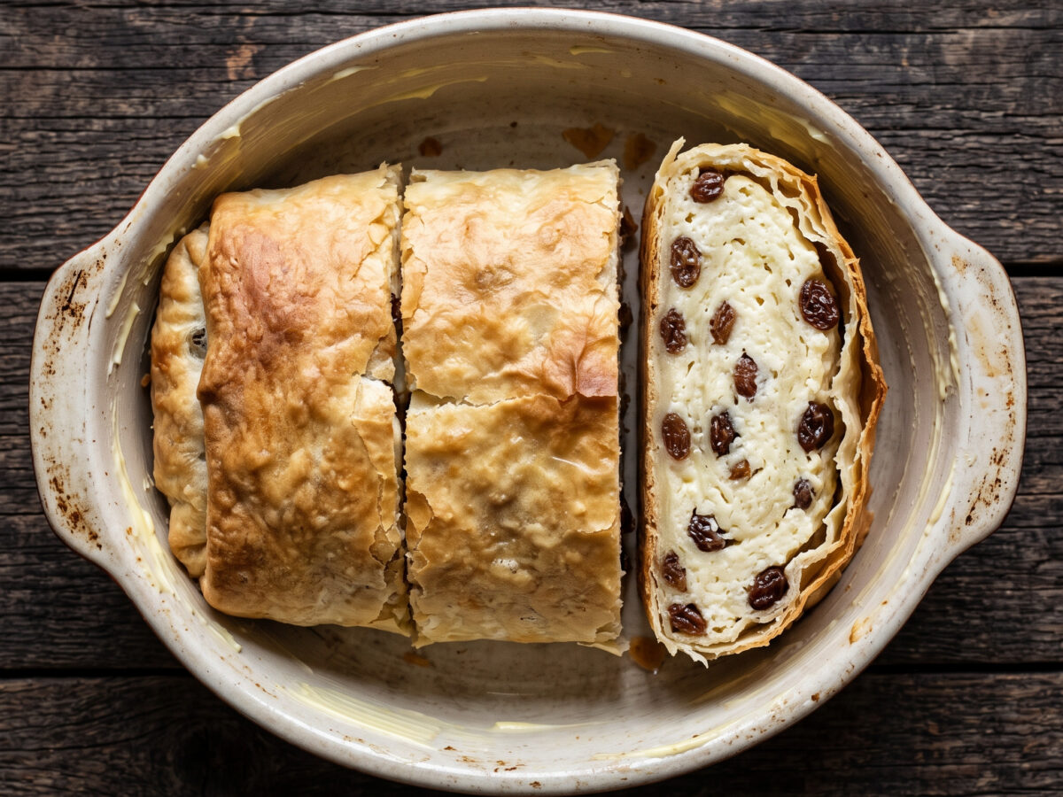 Süßer Kartoffel-Quark-Strudel