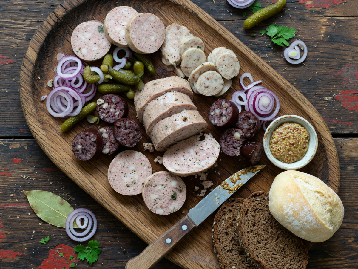 Thüringer Brotzeit, herzhaft angerichtet